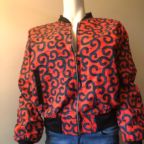 Bomber jacket. African print jacket. - Picture 1 of 4